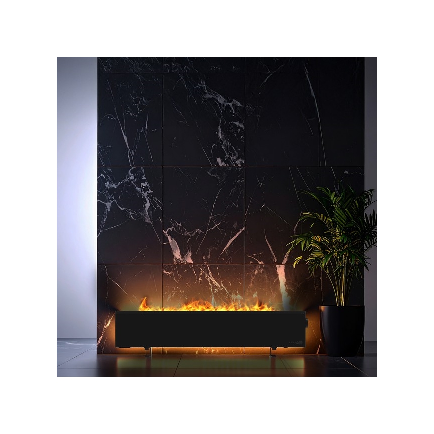 AENO - Inteligentný elektrický priamotop/konvektor 1000/2000W čierna