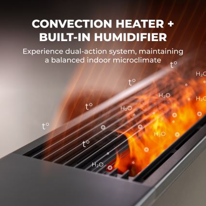 AENO - Inteligentný elektrický priamy ohrievač/konvektor 1000/2000W čierny