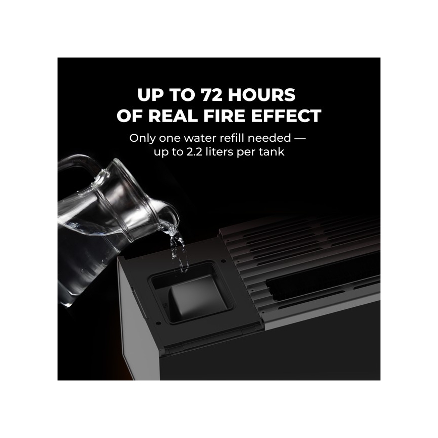 AENO - Inteligentný elektrický priamy ohrievač/konvektor 1000/2000W čierny