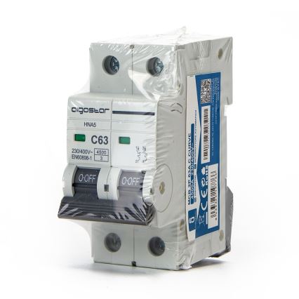 Aigostar - 2-fázový istič 2P-50A-C 230-400V