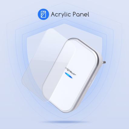 Aigostar - Bezdrôtový zvonček do zásuvky 230V/12V IP44 biela