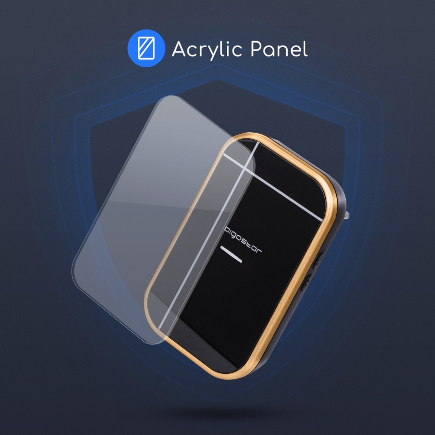 Aigostar - Bezdrôtový zvonček do zásuvky 230V/12V IP44 čierna