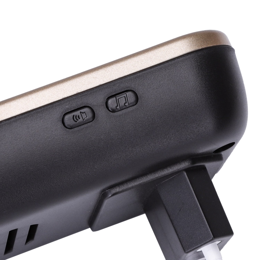 Aigostar - Bezdrôtový zvonček do zásuvky 230V/12V IP44 čierna