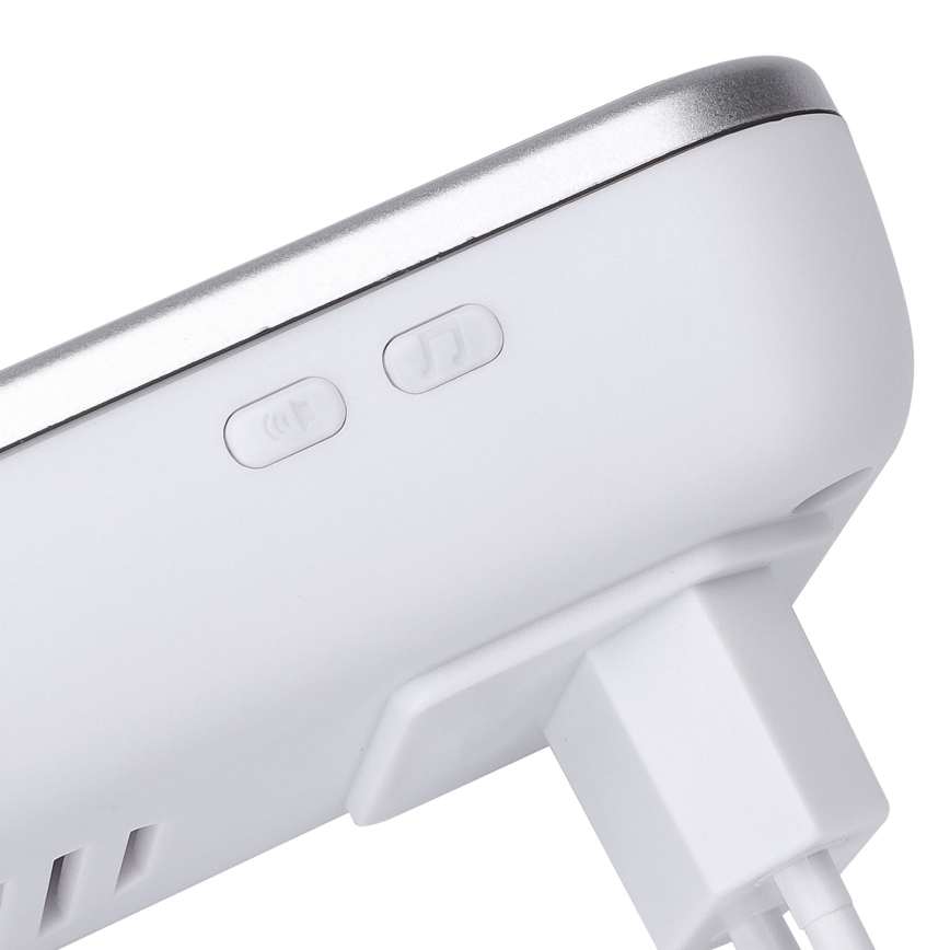 Aigostar - Bezdrôtový zvonček do zásuvky 230V/12V IP44 strieborný