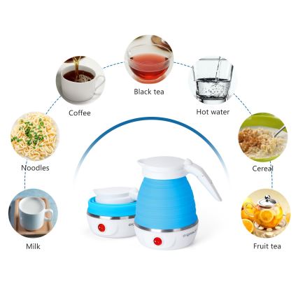 Aigostar - Cestovná rýchlovarná kanvica 600ml 1000W/230V