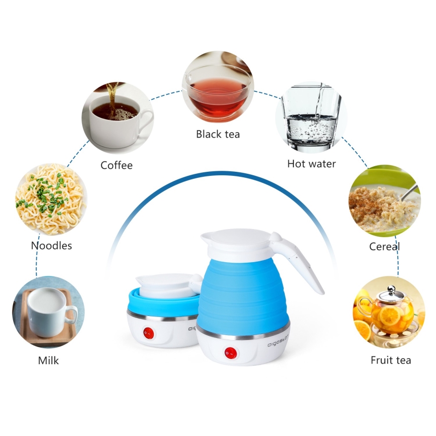 Aigostar - Cestovná rýchlovarná kanvica 600ml 1000W/230V