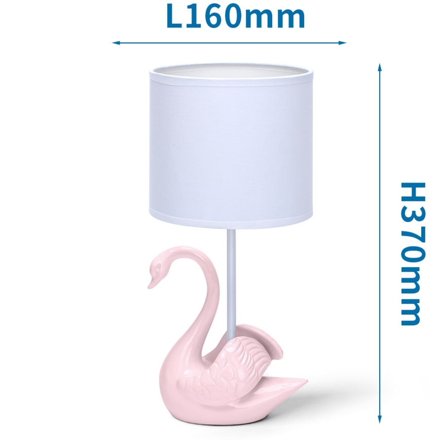 Aigostar - Detská lampička 1xE14/40W/230V labuť ružová