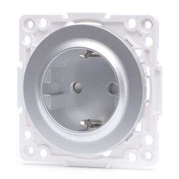 Aigostar - Domáca zásuvka bez rámčeka SCHUKO 250V/16A strieborná