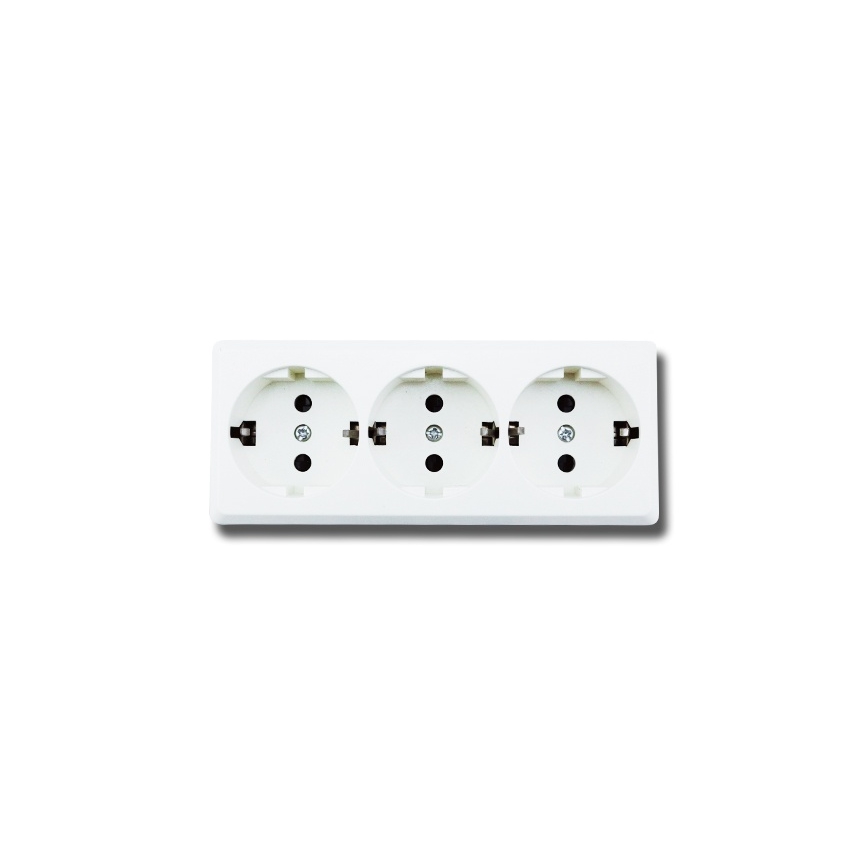 Aigostar - Domová zásuvka 3× SCHUKO 250 V / 16 A