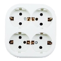 Aigostar - Domová zásuvka 4Z SCHUKO 250 V/16 A