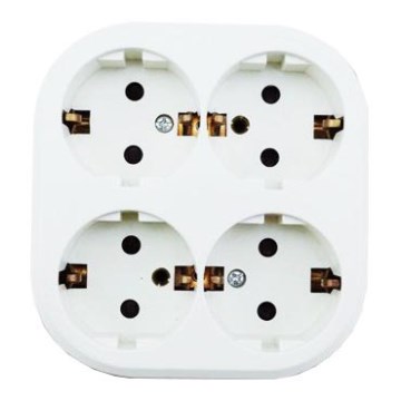 Aigostar - Domová zásuvka 4Z SCHUKO 250 V/16 A