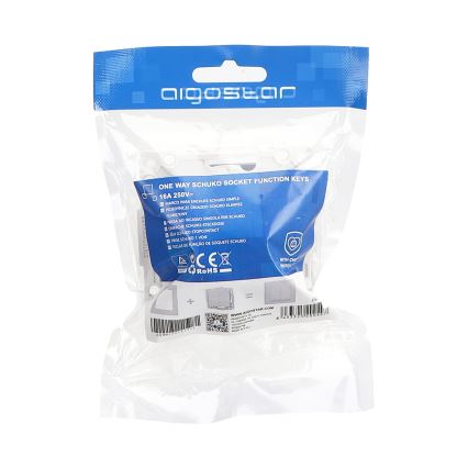 Aigostar - Domová zásuvka bez rámčeka SCHUKO 250V čierna