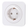 Aigostar - Domová zásuvka s rámčekom SCHUKO 250V/16A biela