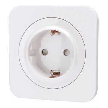 Aigostar - Domová zásuvka s rámčekom SCHUKO 250V/16A biela