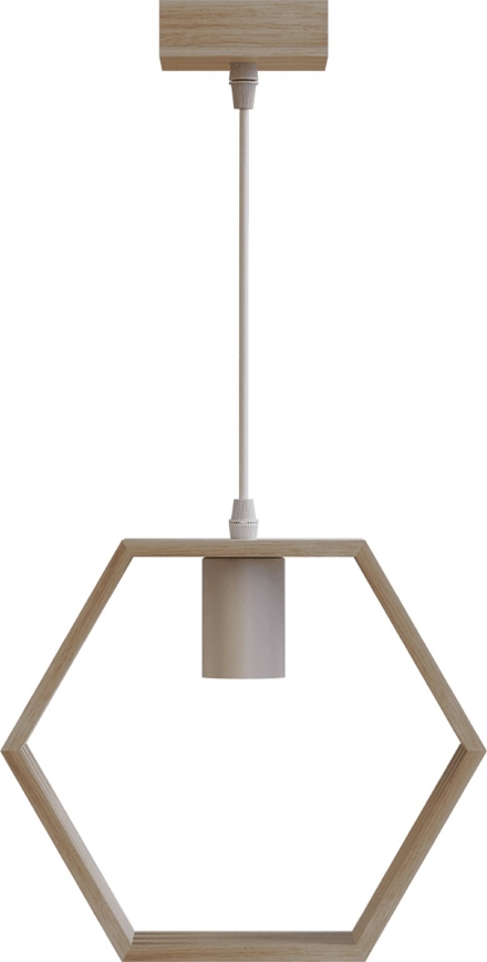 Aigostar - Drevený luster na lane 1xE27/60W/230V borovica