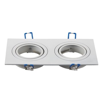 Aigostar - Dvojitý rámček pre podhľadové svietidlo GU10 17,3x9,1 cm biely