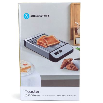 Aigostar - Hriankovač 840-1000W/230V matný chróm