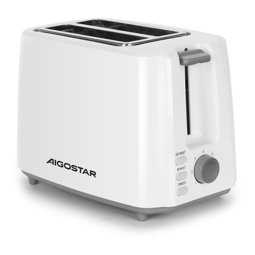 Aigostar - Hriankovač s dvomi otvormi 750W/230V biela