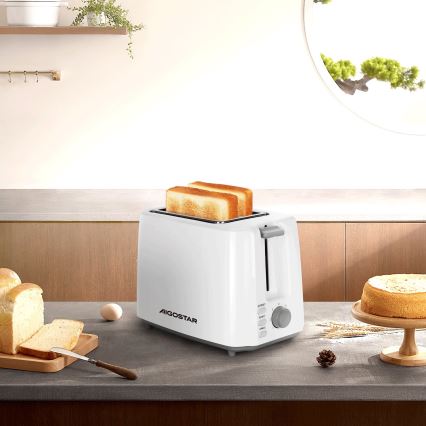 Aigostar - Hriankovač s dvomi otvormi 750W/230V biela