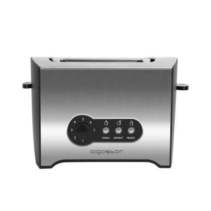 Aigostar - Hriankovač s dvomi otvormi 900W/230V matný chróm