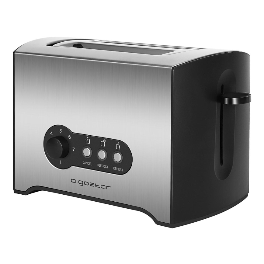 Aigostar - Hriankovač s dvomi otvormi 900W/230V matný chróm