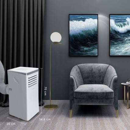 Aigostar - Inteligentná mobilná klimatizácia 3v1 1003W/230V 9000 BTU Wi-Fi biela + diaľkové ovládanie