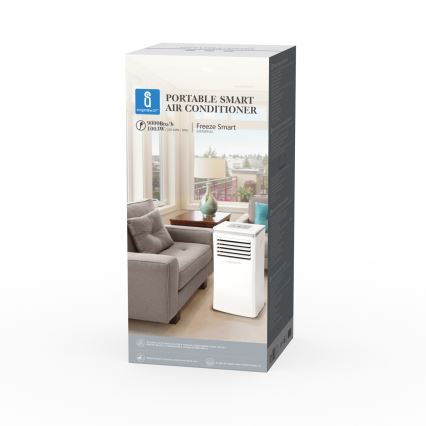 Aigostar - Inteligentná mobilná klimatizácia 3v1 1003W/230V 9000 BTU Wi-Fi biela + diaľkové ovládanie