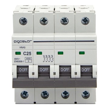 Aigostar - Istič 4-pólový 4P-25A-C 400V