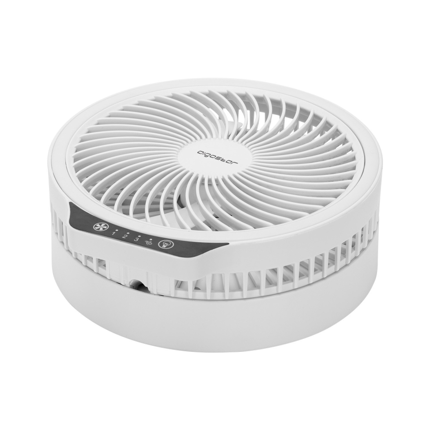 Aigostar - LED bezdrôtový skladací ventilátor s USB portom 6,5 W/5 V 8000 mAh