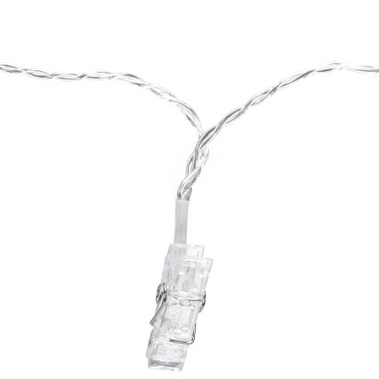 Aigostar - LED dekoračný reťazec 40xLED/5W/USB 9 m teplá biela