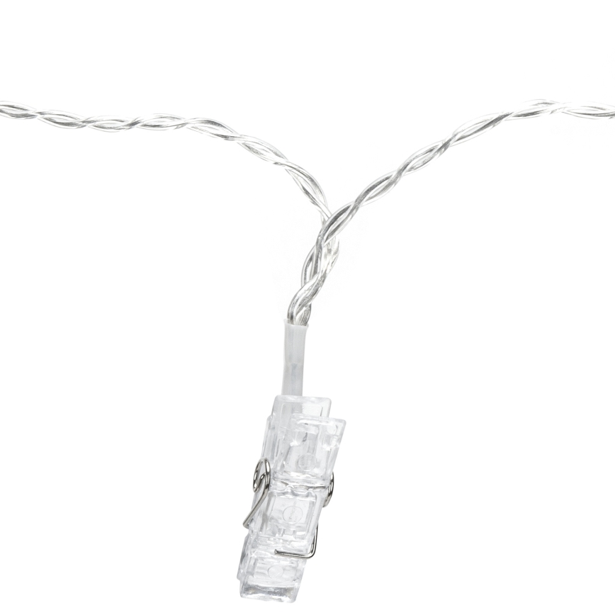 Aigostar - LED dekoračný reťazec 40xLED/5W/USB 9 m teplá biela