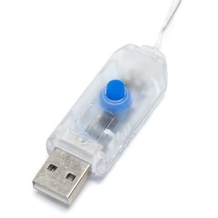 Aigostar - LED dekoratívny reťazec 80xLED/5W/USB 13 m teplá biela