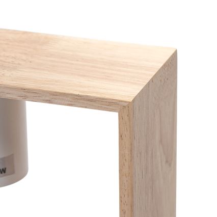 Aigostar - LED drevený luster na lanku 1xE27/9W/230V 2200K borovica