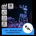 Aigostar - LED exteriérová dekorácia LED/3,6W/31/230V 6500K 90/45cm IP44 sob so sánkami