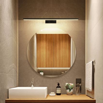 Aigostar - LED Kúpeľňové osvetlenie zrkadla LED/12W/230V 4000K 60 cm IP44 čierna