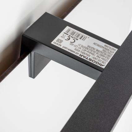 Aigostar - LED Kúpeľňové osvetlenie zrkadla LED/12W/230V 4000K 60 cm IP44 čierna