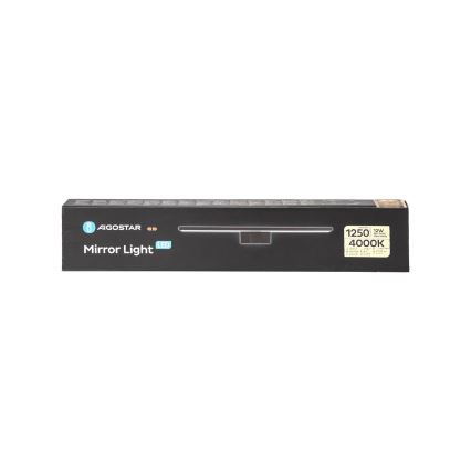 Aigostar - LED Kúpeľňové osvetlenie zrkadla LED/12W/230V 4000K 60 cm IP44 čierna