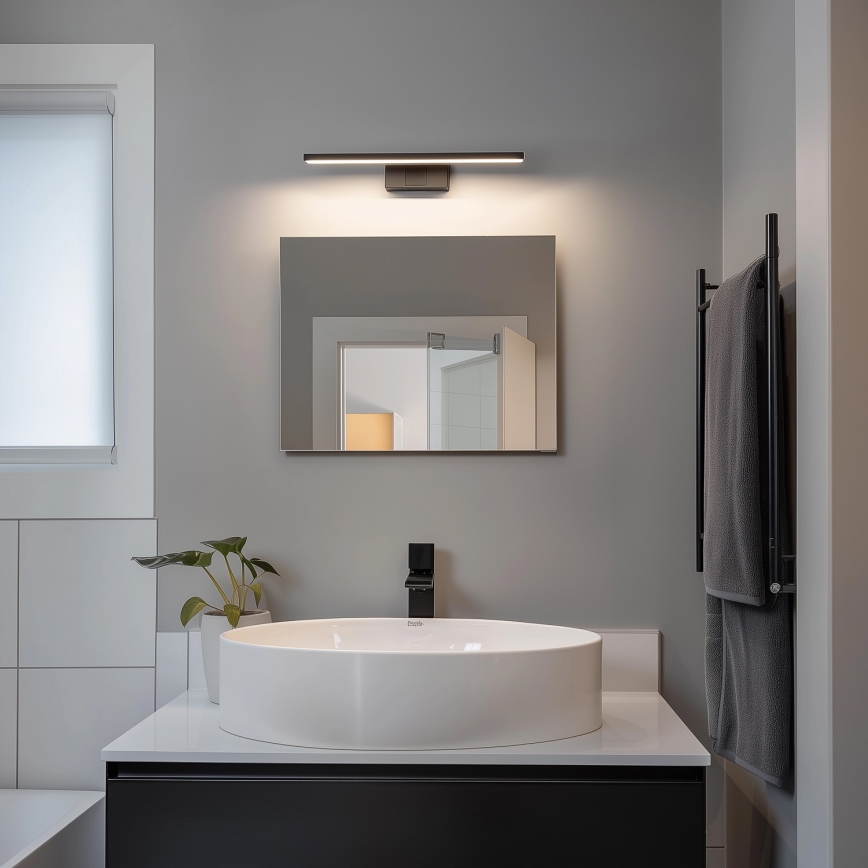Aigostar - LED Kúpeľňové osvetlenie zrkadla LED/8W/230V 4000K 40 cm IP44 čierna