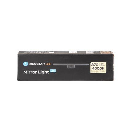 Aigostar - LED Kúpeľňové osvetlenie zrkadla LED/8W/230V 4000K 40 cm IP44 čierna