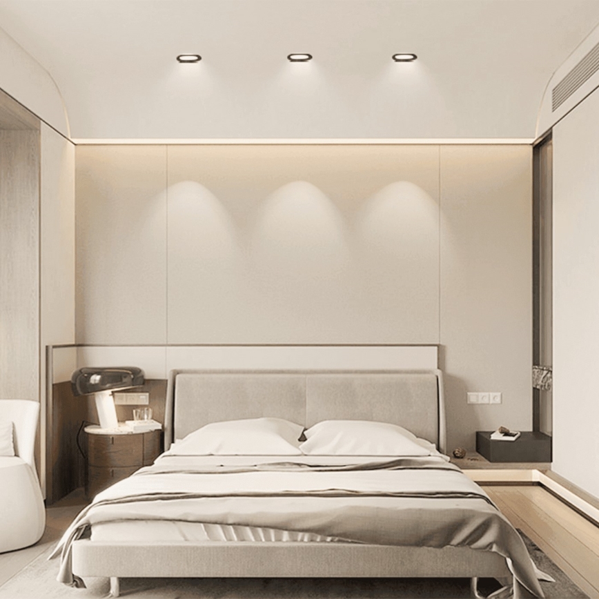 Aigostar - LED Kúpeľňové podhľadové svietidlo LED/4,8W/230V 4000K čierna IP65