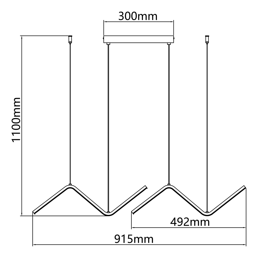 Aigostar - LED Luster na lanku LED/23W/230V 2700K