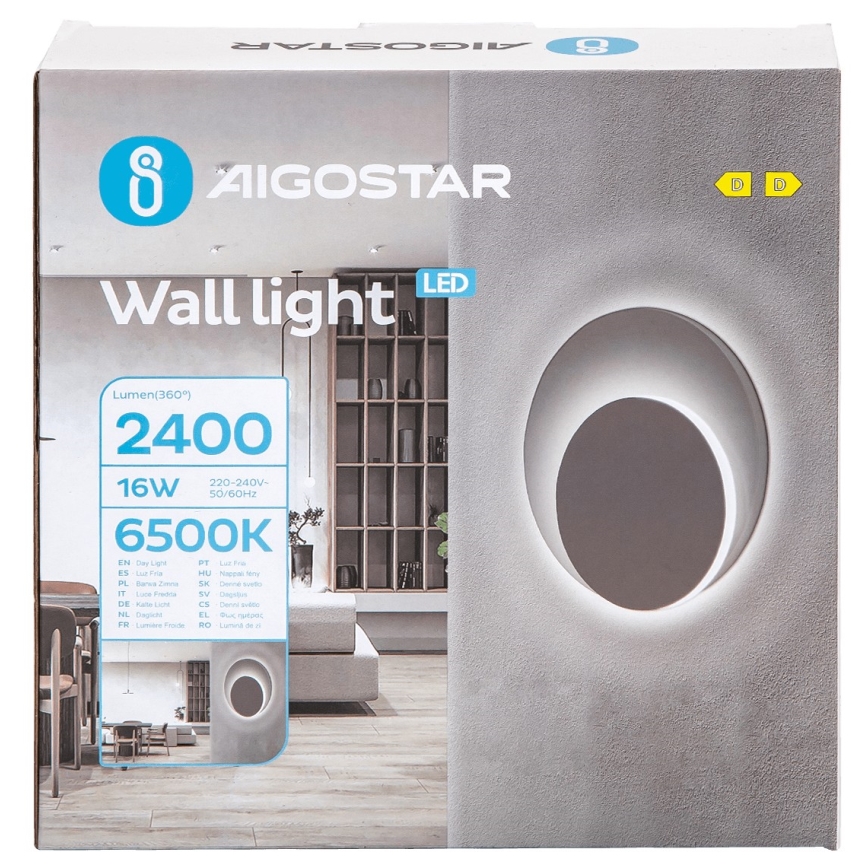 Aigostar - LED Nástenné svietidlo LED/16W/230V 6500K biela