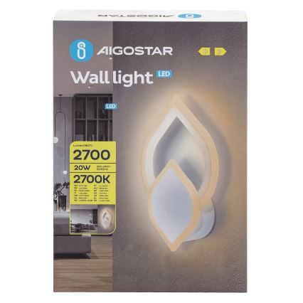 Aigostar - LED Nástenné svietidlo LED/20W/230V 2700K biela