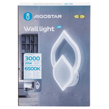 Aigostar - LED Nástenné svietidlo LED/20W/230V 6500K biela