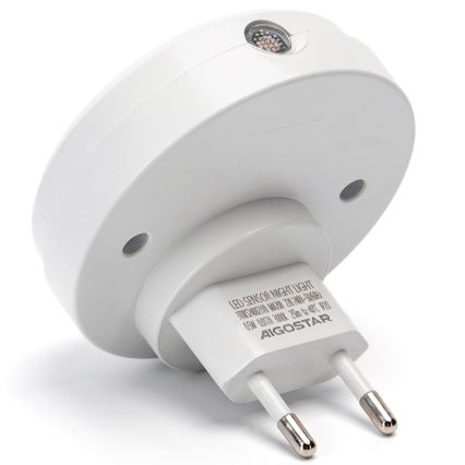 Aigostar - LED Nočné svetlo so senzorom súmraku LED/0,5W/230V 6500K