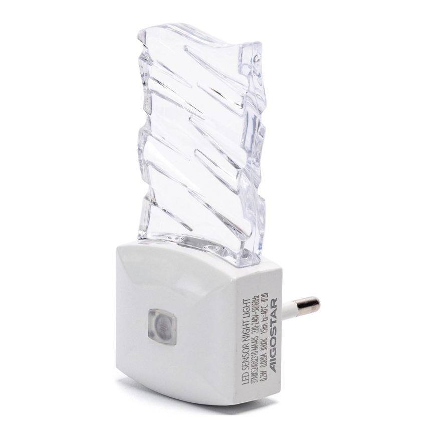 Aigostar - LED Nočné svetlo so senzorom súmraku LED/0,2W/230V 6500K