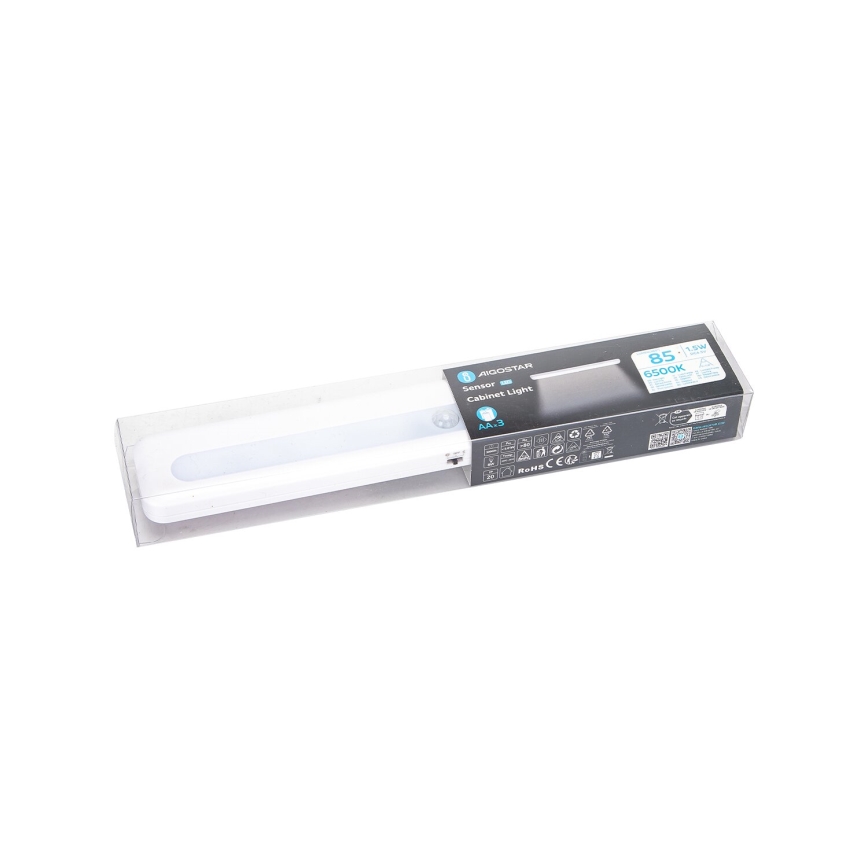 Aigostar - LED Osvetlenie skrine so senzorom pohybu LED/1,5W/3xAA 6500K