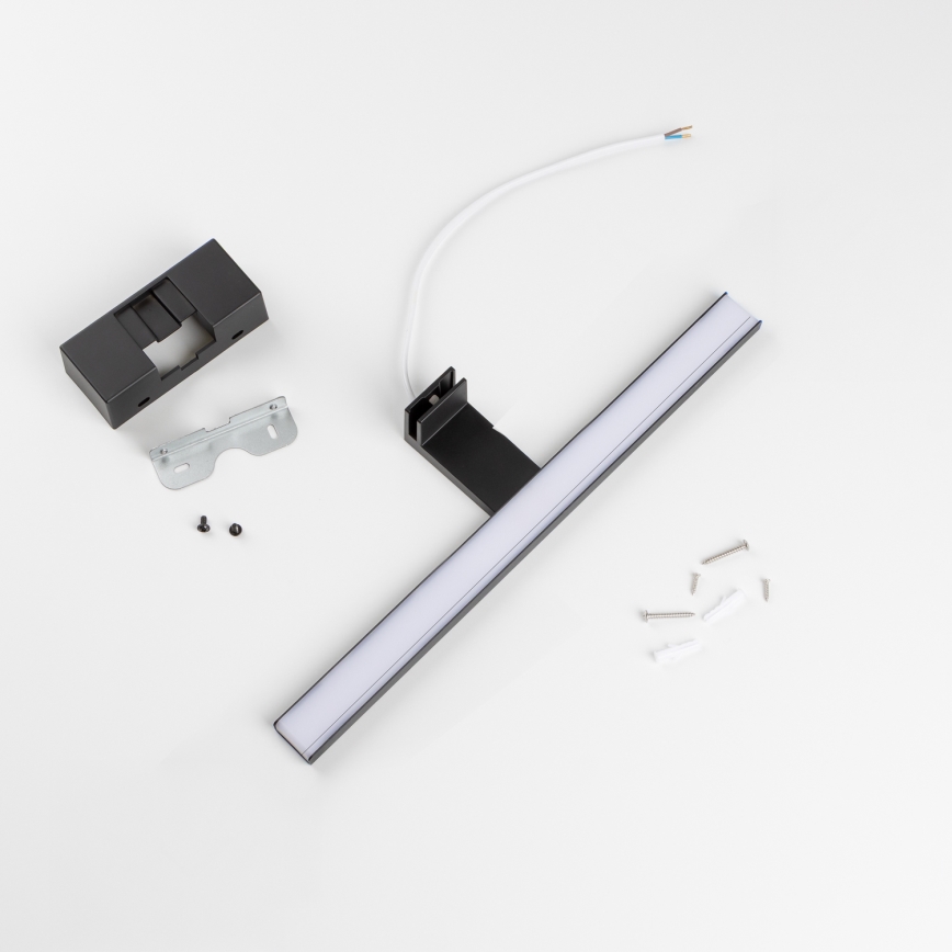 Aigostar - LED osvetlenie zrkadla do kúpeľne LED/8W/230V 4000K 40 cm IP44 čierne