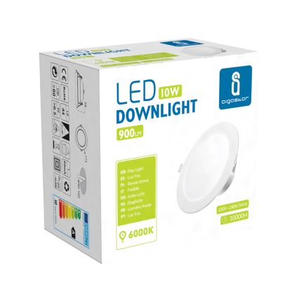 Aigostar - LED Kúpeľňové podhľadové svietidlo LED/10W/230V 6000K IP44 pr. 11,5 cm biela
