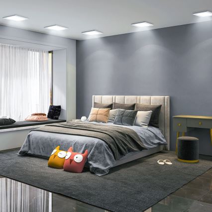 Aigostar - LED podhľadové svietidlo LED/12W/230V 6500K 17,5x17,5 cm biele